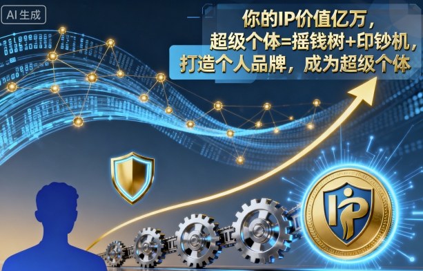 你的IP价值亿万，超级个体=摇钱树+印钞机，打造个人品牌，成为超级个体-学长网络