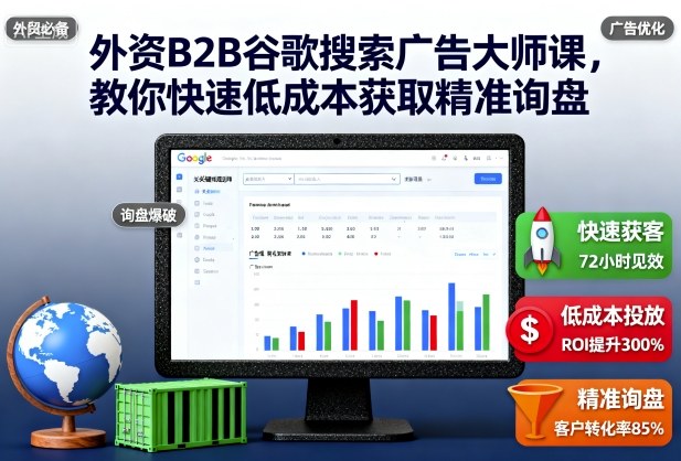 外资B2B谷歌搜索广告大师课,教你快速低成本获取精准询盘-学长网络