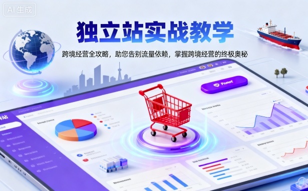 独立站实战教学，跨境经营全攻略，助您告别流量依赖，掌握跨境经营的终极奥-学长网络