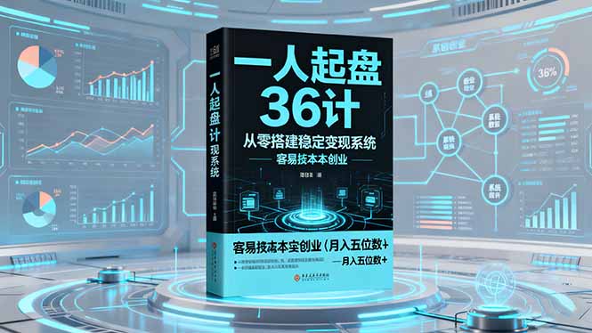 一人起盘36计：从零搭建稳定变现系统，实现低成本创业，月入五位数+-学长网络
