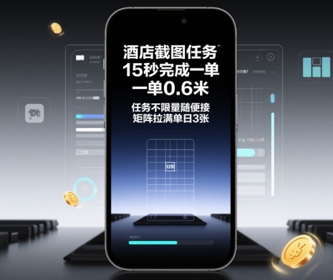 酒店截图任务，15秒完成一单，一单0.6米，任务不限量随便接，矩阵拉满单日3张【揭秘】-学长网络