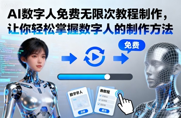 AI数字人免费无限次教程制作，让你轻松掌握数字人的制作方法-学长网络