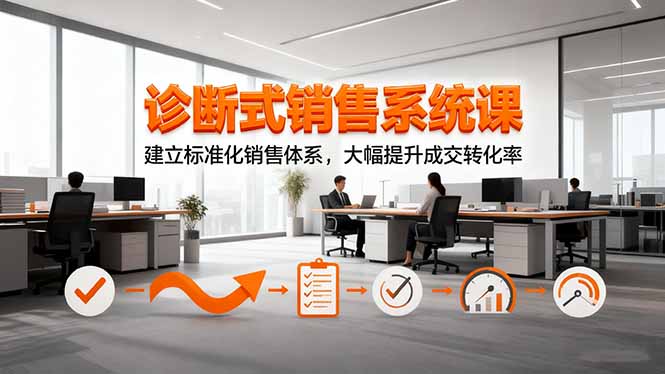 诊断式销售系统课，建立标准化销售体系，大幅提升成交转化率-学长网络