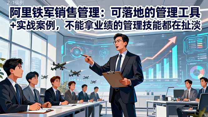 阿里铁军销售管理：可落地的管理工具+实战案例，不能拿业绩的管理都在扯淡-学长网络