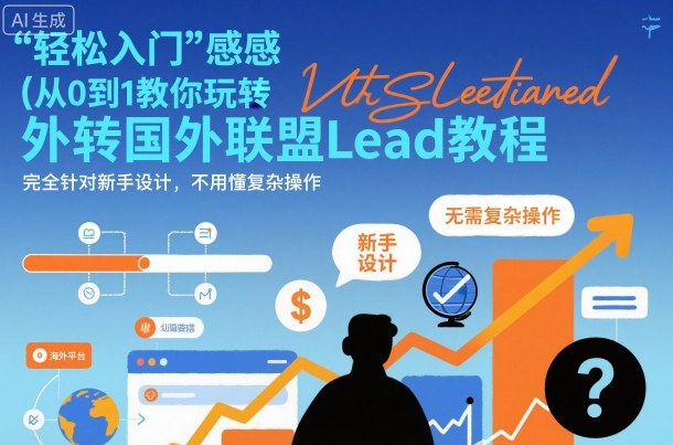 国外联盟賺美刀项目，从0到1教你玩转国外联盟Lead教程，纯新手可操作性100%-学长网络