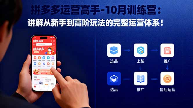 拼多多运营高手-10月训练营:讲解从新手到高阶玩法的完整运营体系!-学长网络