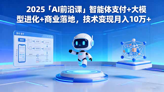 2025「AI前沿课」智能体支付+大模型进化+商业落地，技术变现月入10万+-学长网络