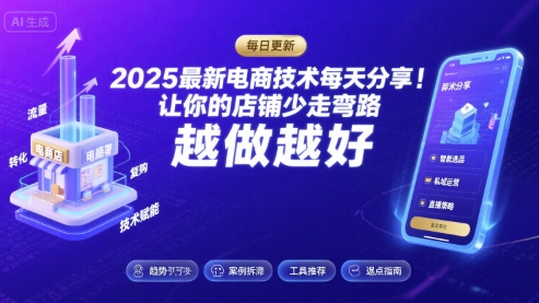 2025最新电商技术每天分享，让你的店铺少走弯路，越做越好(更新11月)-学长网络