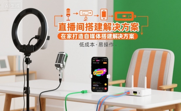 直播间搭建解决方案,在家打造自媒体搭建解决方案-学长网络