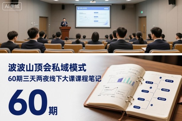 波波山顶会私域模式60期三天两夜线下大课课程笔记(文档)-学长网络