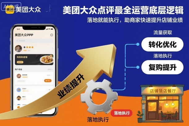 美团大众点评最全运营底层逻辑，落地就能执行，助商家快速提升店铺业绩-学长网络