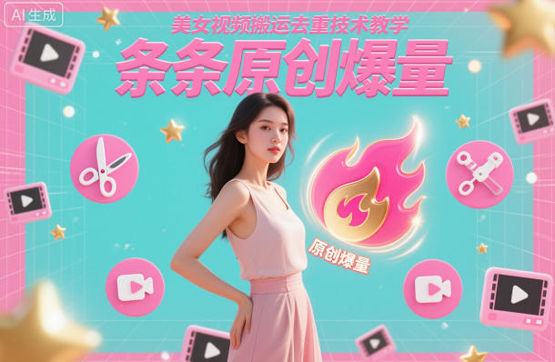 美女视频搬运去重技术教学，条条原创爆量-学长网络