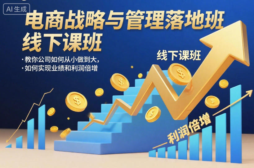电商战略与管理落地班线下课，教你公司如何从小做到大，如何实现业绩和利润倍增【录音】-学长网络