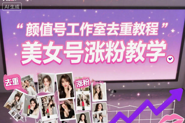 颜值号工作室去重教程，美女号涨粉教学-学长网络
