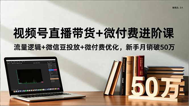 视频号直播带货+微付费进阶课：流量逻辑+微信豆投放+微付费优化，新手月销破50万-学长网络