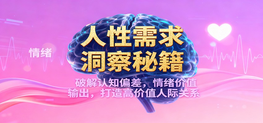 人性需求洞察秘籍，破解认知偏差，情绪价值输出，打造高价值人际关系-学长网络