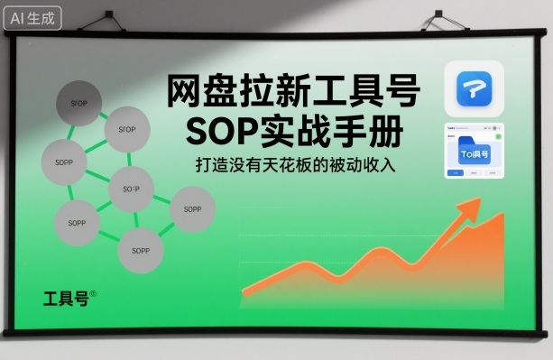 网盘拉新工具号SOP实战手册，打造没有天花板的被动收入-学长网络