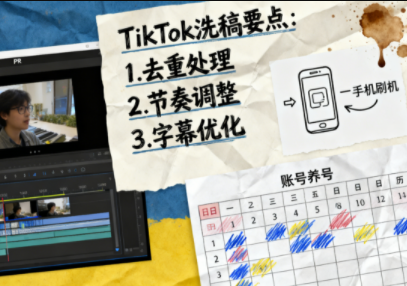 TikTok洗稿剪辑全流程课-学长网络