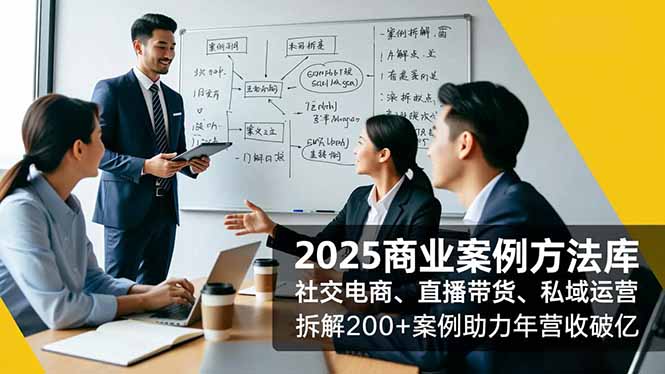 2025商业案例方法库，社交电商、直播带货、私域运营，拆解200+案例助力年营收破亿-学长网络