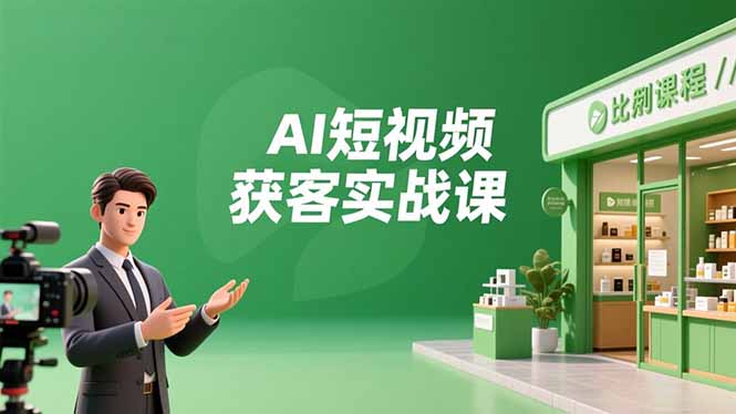 AI短视频获客实战课,数字人创作、实体行业应用、精准引流,30天获取客源月入6万+-学长网络