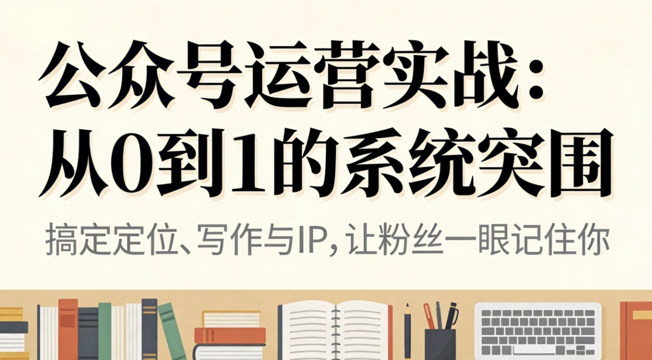 公众号运营实战:从0到1的系统突围-学长网络