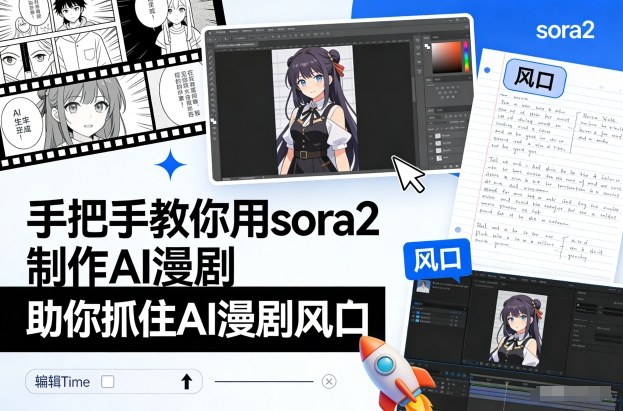 手把手教你用sora2制作AI漫剧，助你抓住AI漫剧风口-学长网络