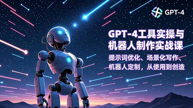 GPT-4工具实操与机器人制作实战课:提示词优化、场景化写作、机器人定制,从使用到创造-学长网络