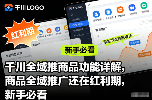 千川全域推商品功能详解，商品全域推广还在红利期，新手必看-学长网络