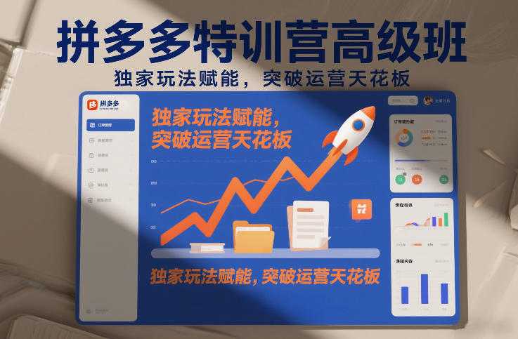 拼多多特训营高阶班，独家玩法赋能，突破运营天花板(更新26年2月)-学长网络