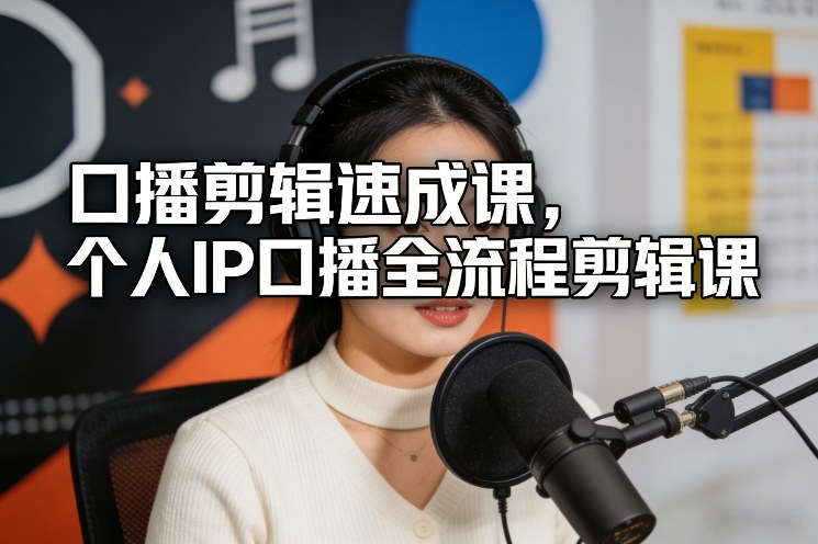 口播剪辑速成课，个人IP口播全流程剪辑课-学长网络